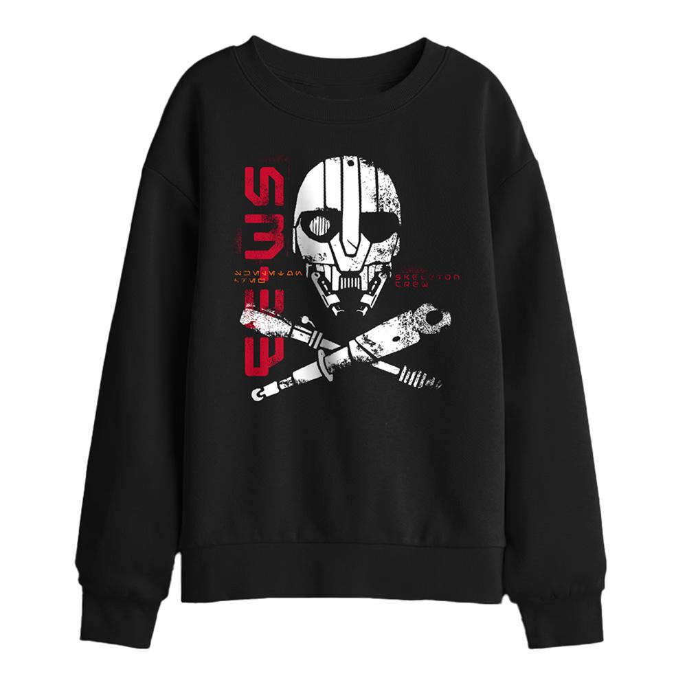 Black - Front - Star Wars: Skeleton Crew Childrens-Kids SM-33 Sweatshirt