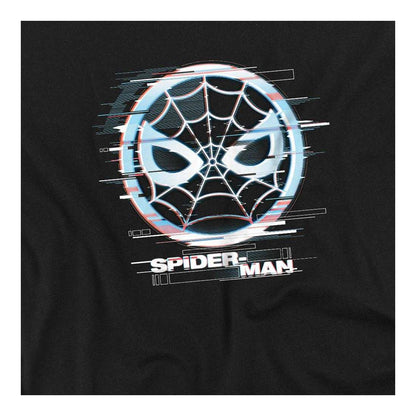Black - Side - Spider-Man Childrens-Kids Glitch Parker Sweatshirt