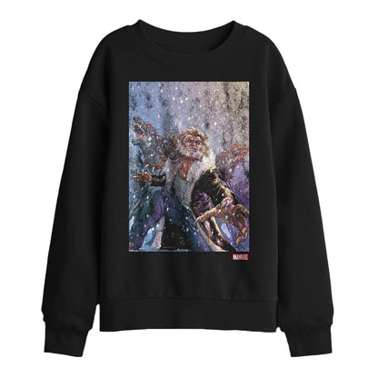 Black - Front - X-Men Childrens-Kids Sabretooth Dog Sweatshirt
