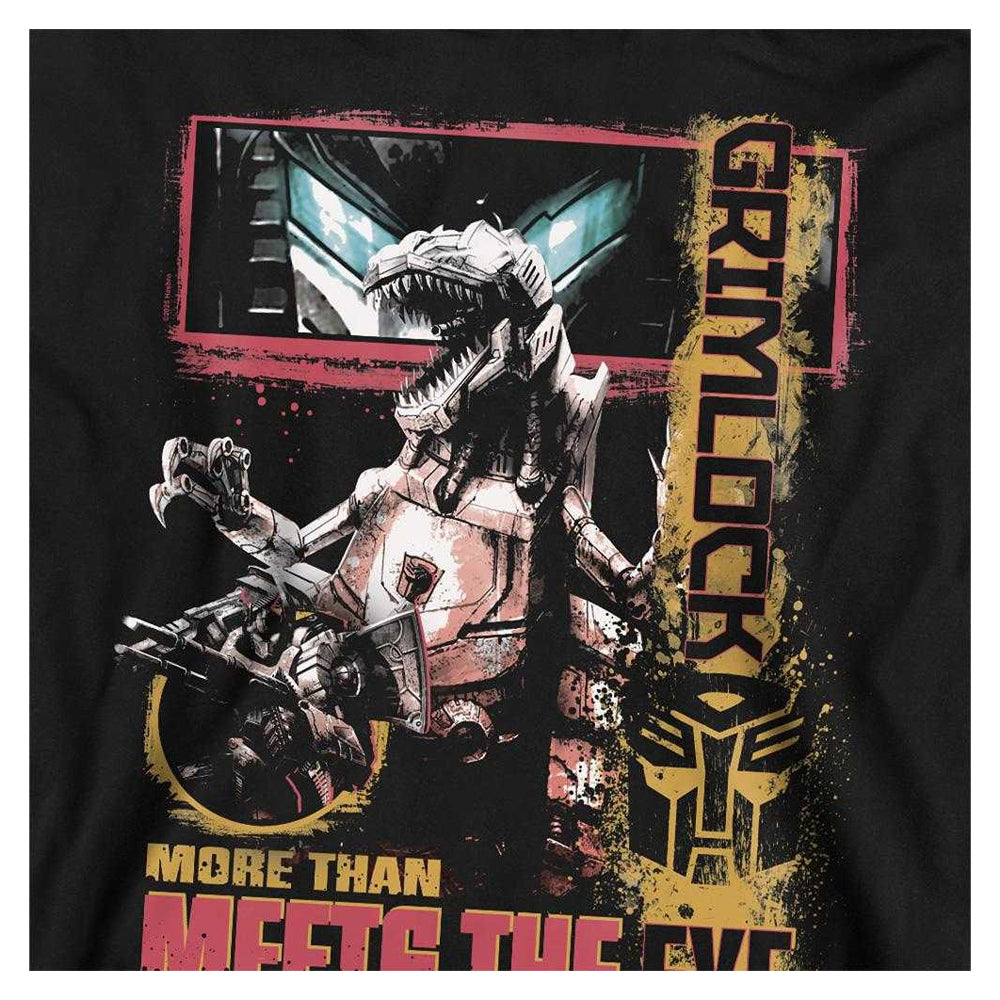 Black - Side - Transformers Generations Unisex Adult Heroic Dinobot Grimlock Sweatshirt