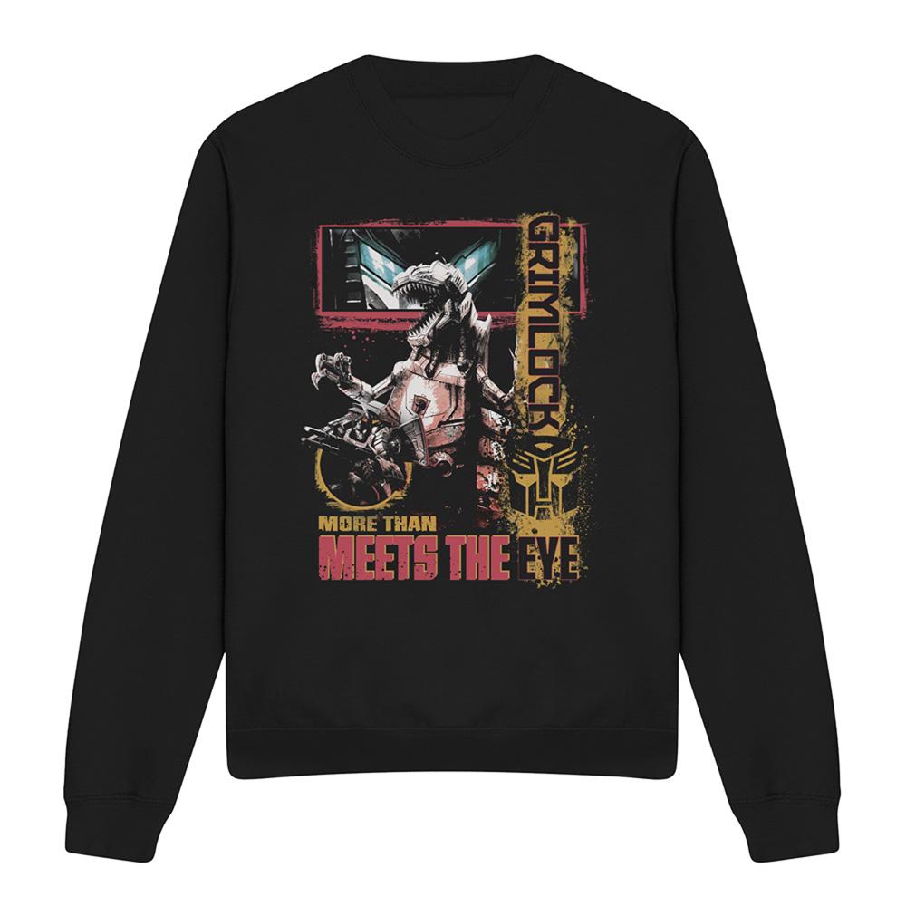 Black - Front - Transformers Generations Unisex Adult Heroic Dinobot Grimlock Sweatshirt