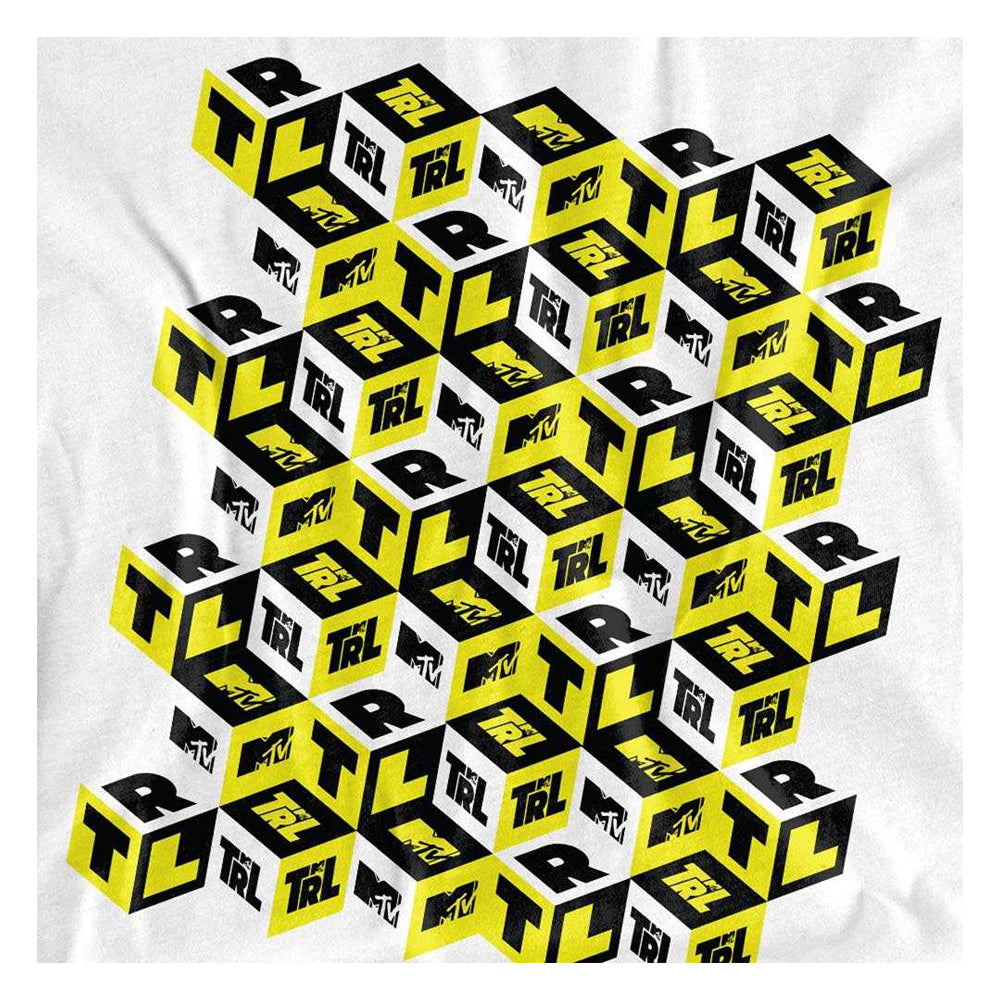 White - Side - MTV Unisex Adult TRL Checkered T-Shirt
