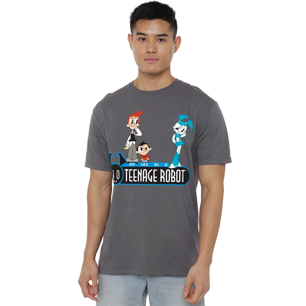 Charcoal - Back - My Life As A Teenage Robot Unisex Adult T-Shirt