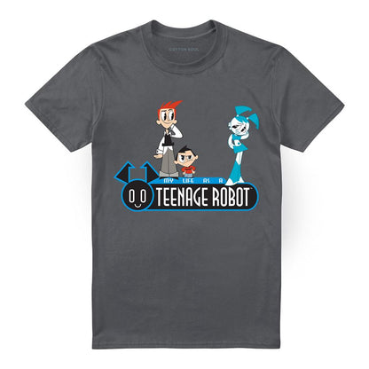 Charcoal - Front - My Life As A Teenage Robot Unisex Adult T-Shirt