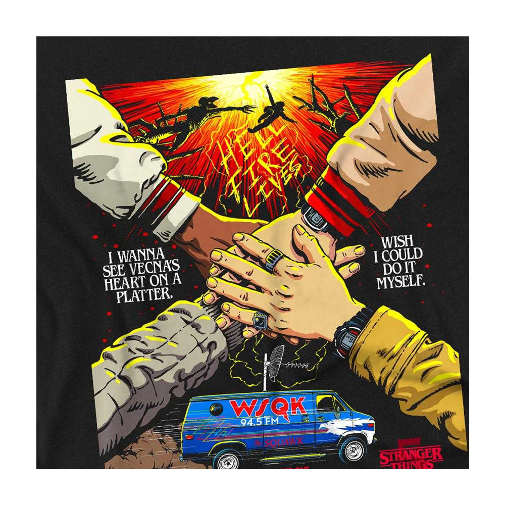 Black - Side - Stranger Things Unisex Adult Butcher Billy Chapter 1 T-Shirt