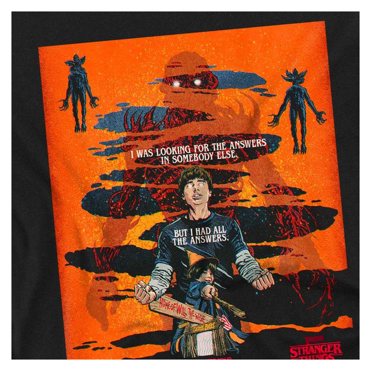 Black - Side - Stranger Things Unisex Adult Butcher Billy Chapter 4 Long-Sleeved T-Shirt