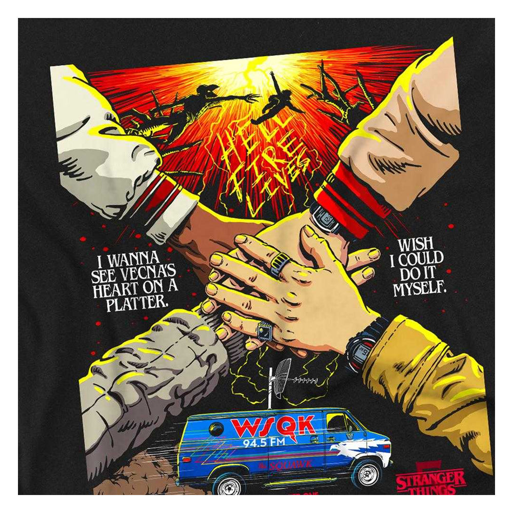 Black - Side - Stranger Things Unisex Adult Butcher Billy Chapter 1 Long-Sleeved T-Shirt