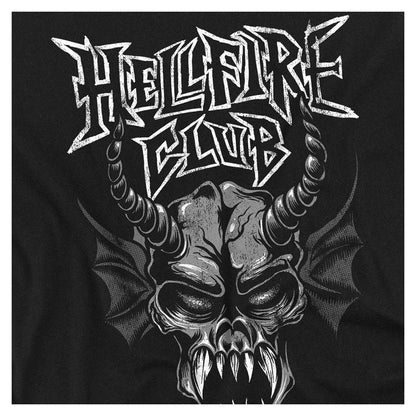 Black - Side - Stranger Things Unisex Adult Hellfire Demon Long-Sleeved T-Shirt