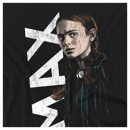 Black - Side - Stranger Things Unisex Adult Max Neo Homage Long-Sleeved T-Shirt
