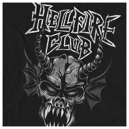 Black - Side - Stranger Things Womens-Ladies Hellfire Demon T-Shirt