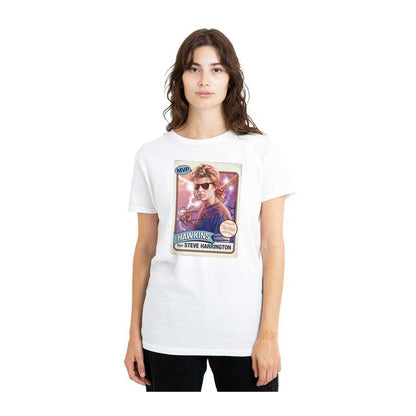 White - Lifestyle - Stranger Things Womens-Ladies Steve Harrington Hair T-Shirt