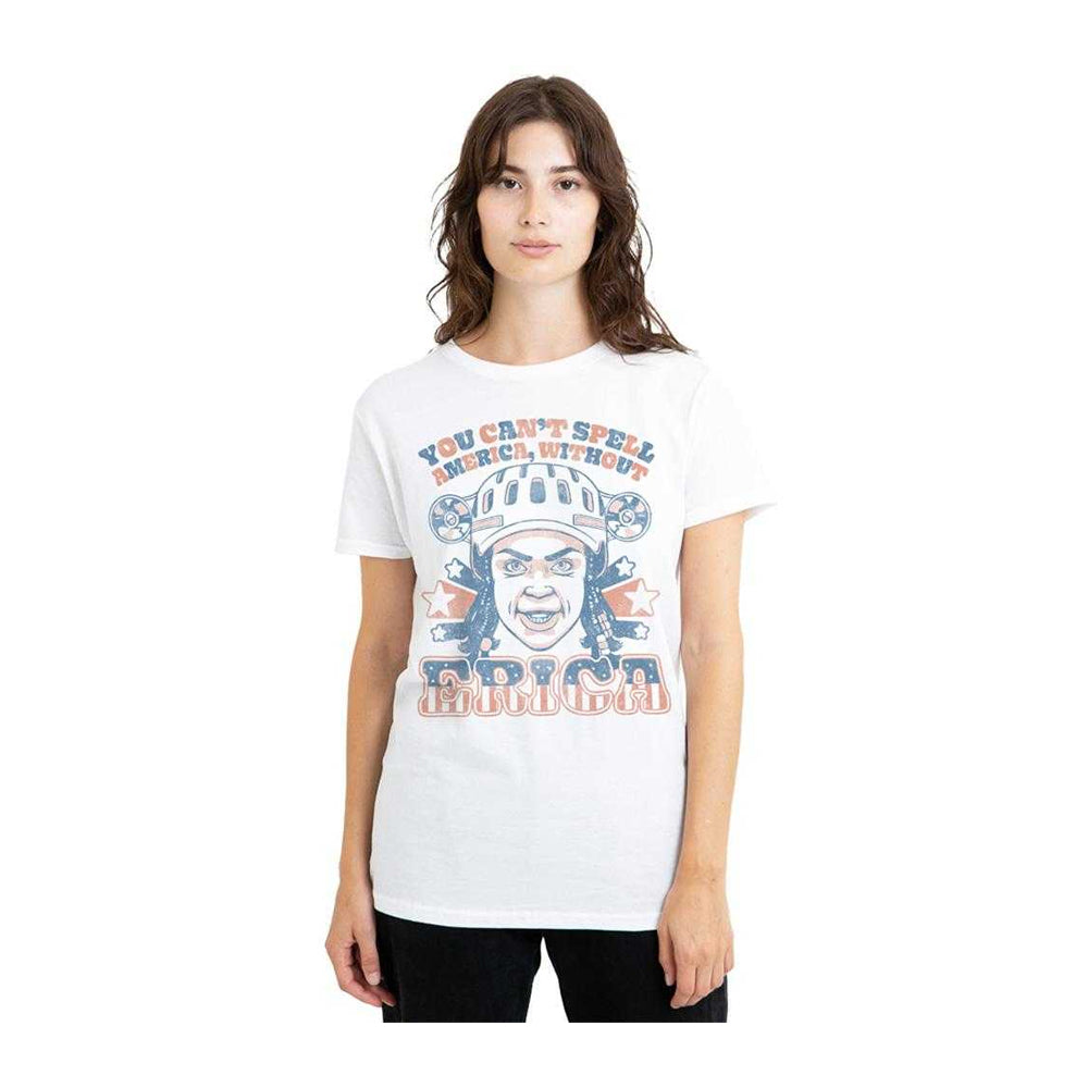 White - Lifestyle - Stranger Things Womens-Ladies Erica America T-Shirt