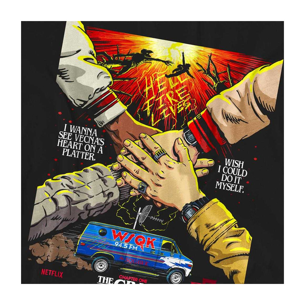 Black - Side - Stranger Things 5 Womens-Ladies Butcher Billy Chapter 1 T-Shirt