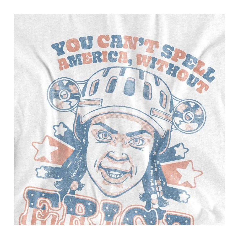 White - Side - Stranger Things Unisex Adult Erica America T-Shirt