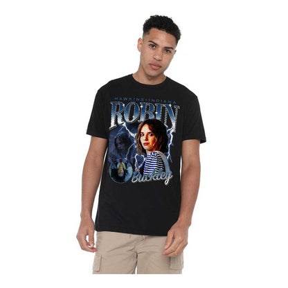 Black - Lifestyle - Stranger Things Unisex Adult Robin Buckley Homage T-Shirt