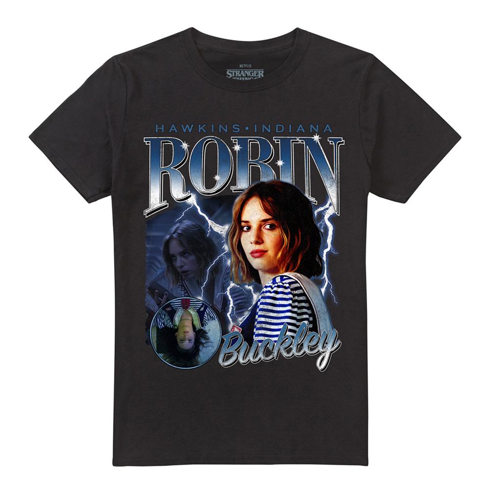Black - Front - Stranger Things Unisex Adult Robin Buckley Homage T-Shirt