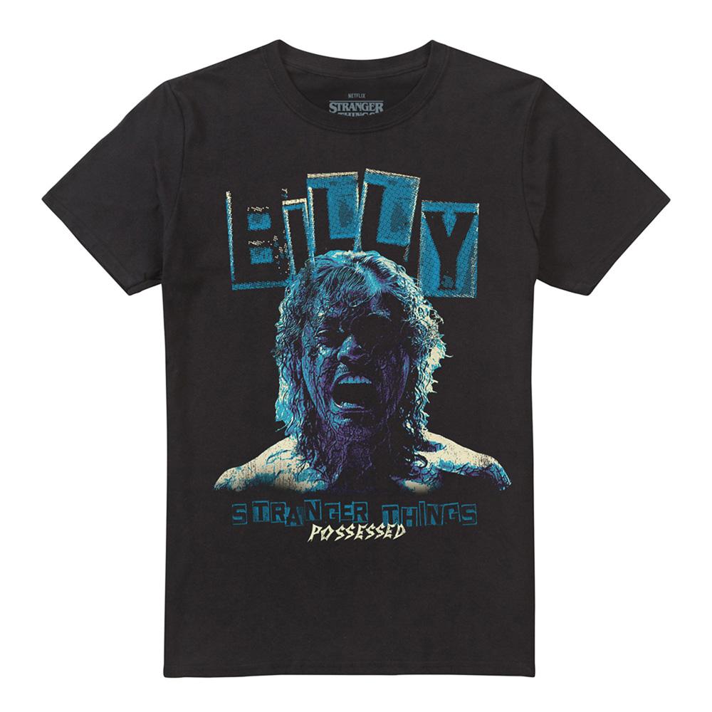 Black - Front - Stranger Things Unisex Adult Possessed Billy T-Shirt