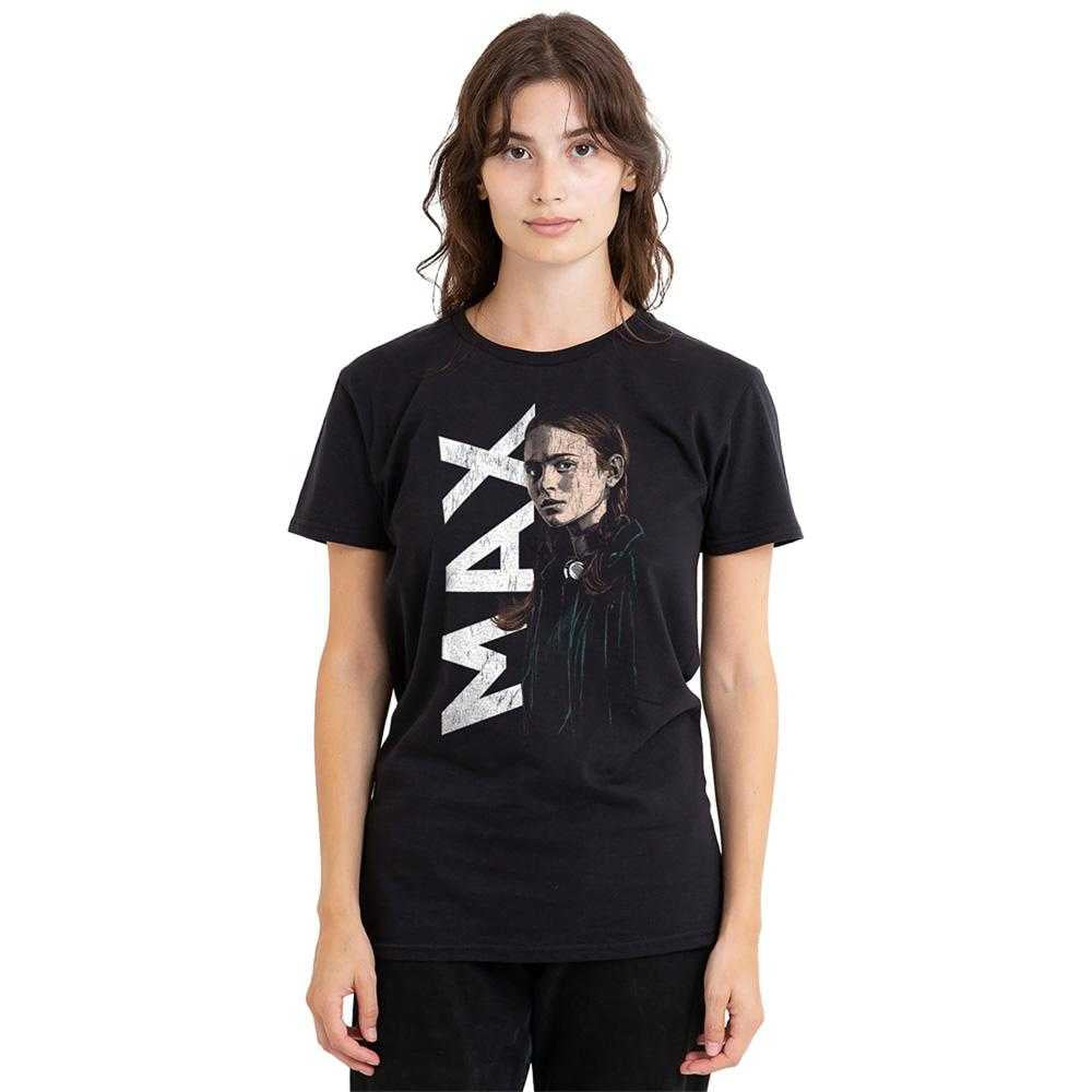 Black - Lifestyle - Stranger Things Womens-Ladies Max Neo Homage T-Shirt