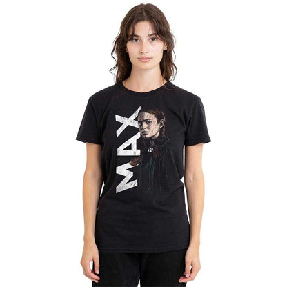 Black - Lifestyle - Stranger Things Womens-Ladies Max Neo Homage T-Shirt