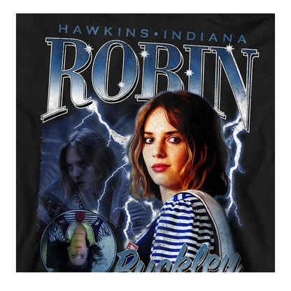 Black - Side - Stranger Things Unisex Adult Robin Buckley Homage Sweatshirt