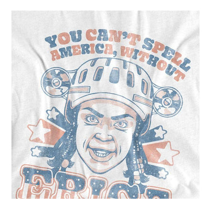 White - Side - Stranger Things Unisex Adult Erica America Long-Sleeved T-Shirt