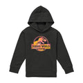 Black - Front - Jurassic World Girls Camo Logo Hoodie