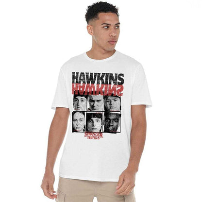 White - Lifestyle - Stranger Things Unisex Adult Upside Down Hawkins T-Shirt