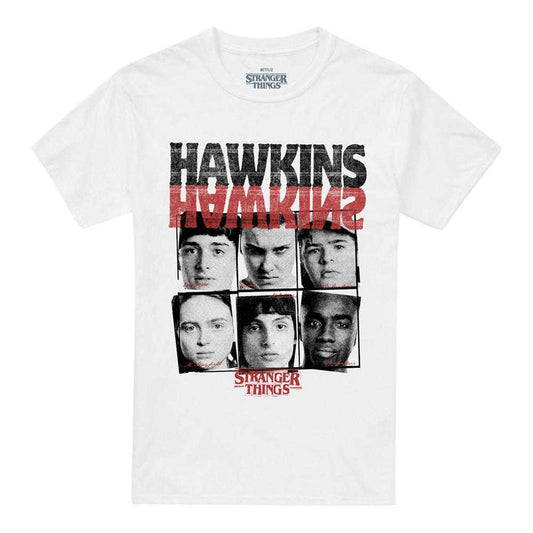 White - Front - Stranger Things Unisex Adult Upside Down Hawkins T-Shirt