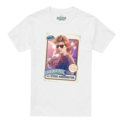 White - Front - Stranger Things Unisex Adult Steve Harrington Hair T-Shirt