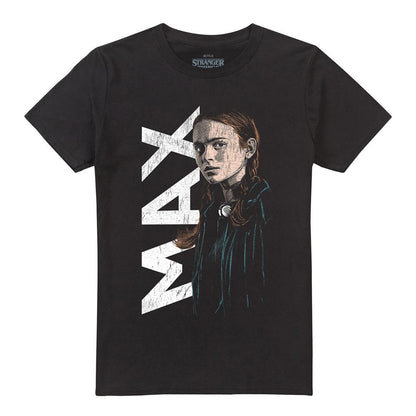 Black - Front - Stranger Things Unisex Adult Max Neo Homage T-Shirt
