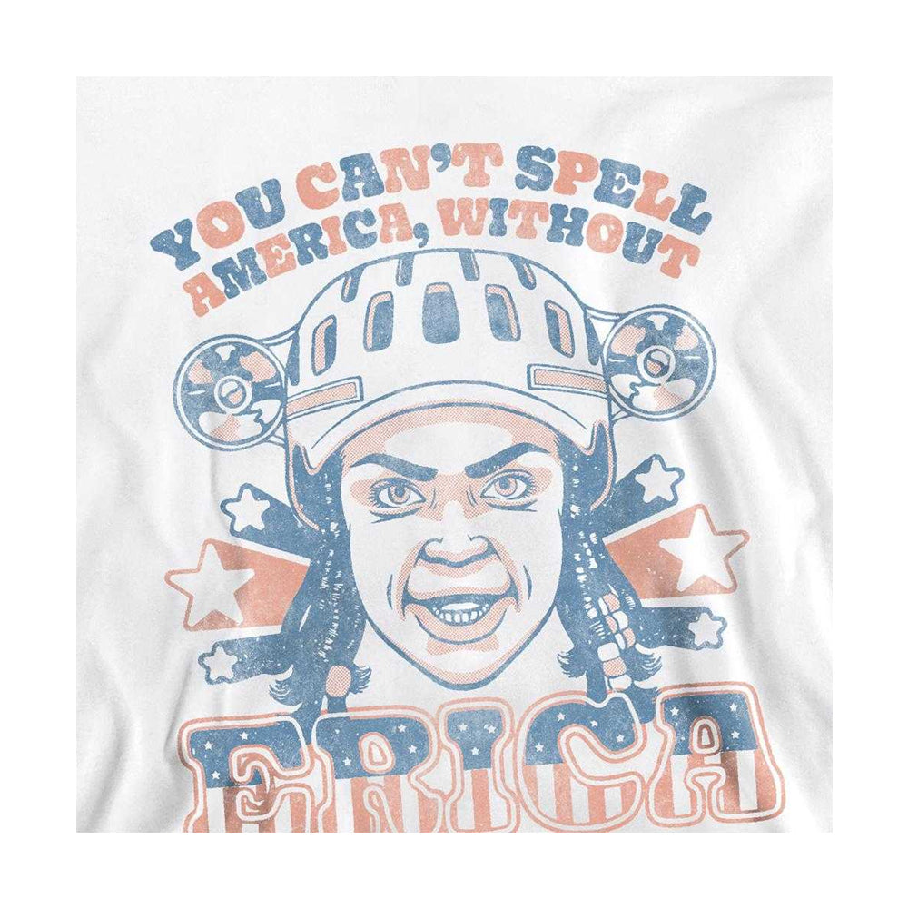 White - Side - Stranger Things Unisex Adult Erica America Sweatshirt