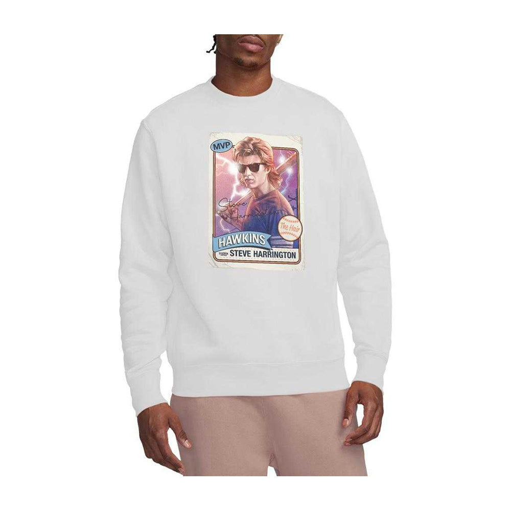 White - Lifestyle - Stranger Things Unisex Adult Steve Harrington Hair Sweatshirt