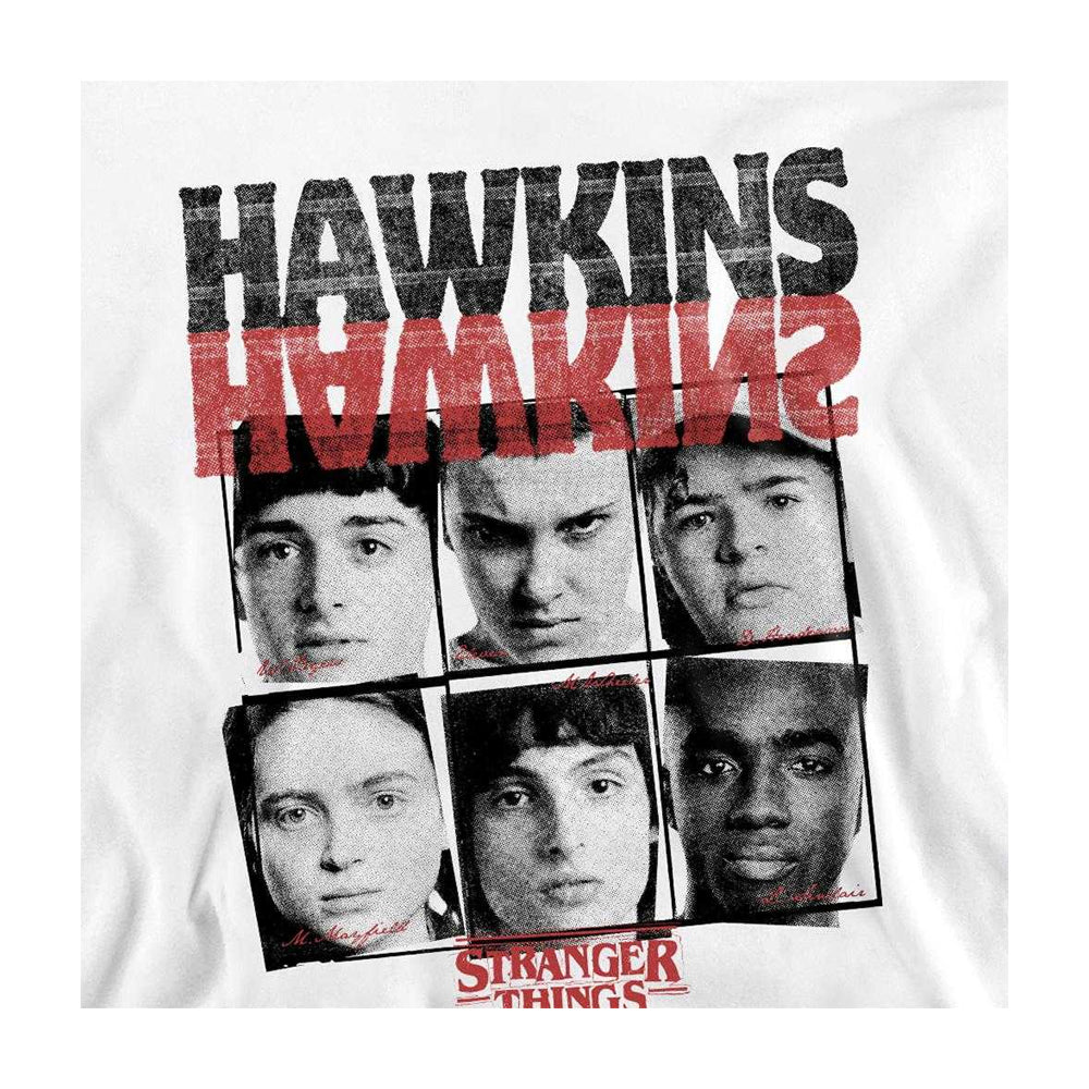 White - Back - Stranger Things Unisex Adult Upside Down Hawkins Sweatshirt