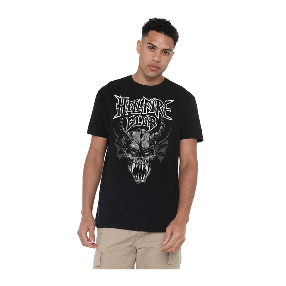 Black - Lifestyle - Stranger Things Unisex Adult Hellfire Demon T-Shirt