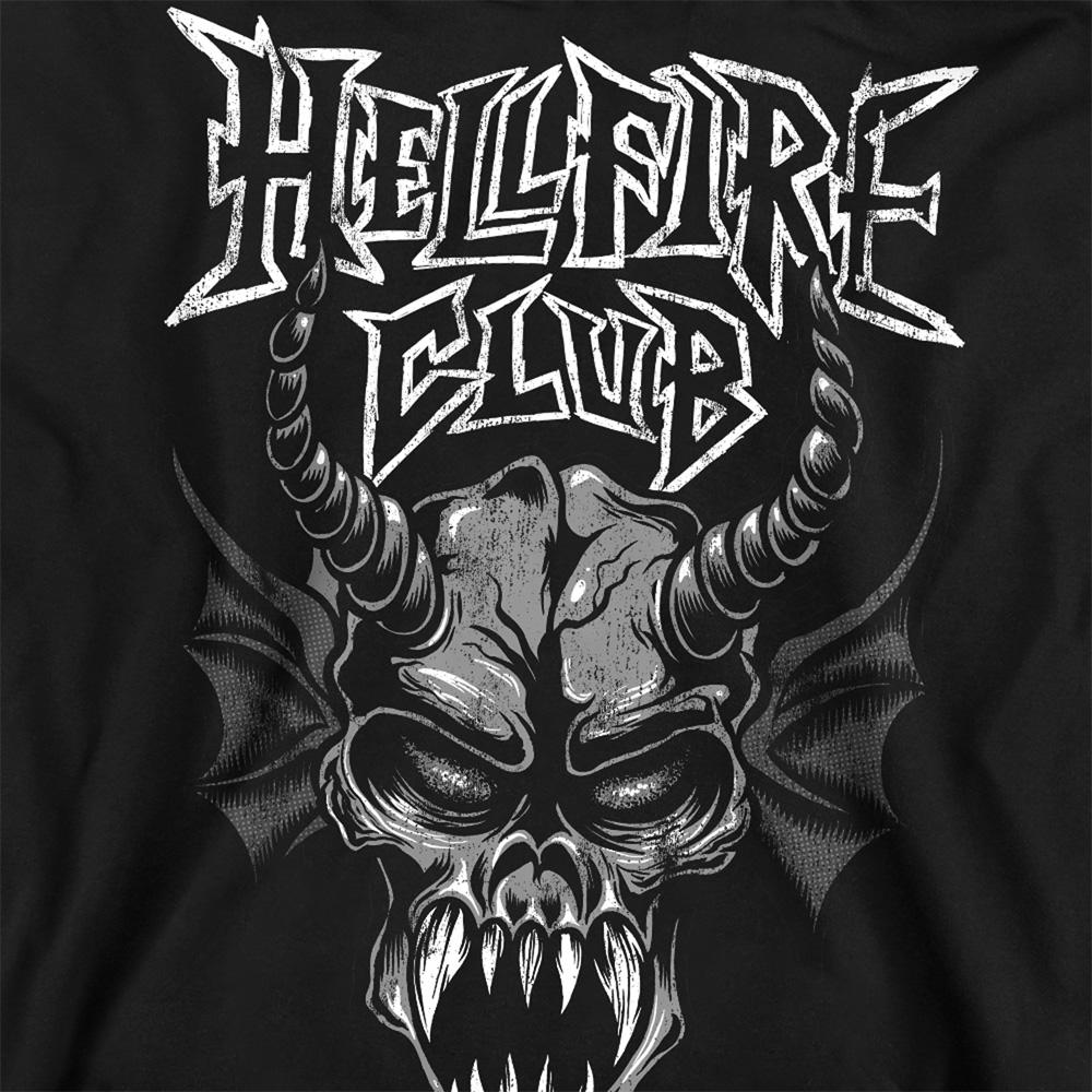 Black - Side - Stranger Things Unisex Adult Hellfire Demon Sweatshirt