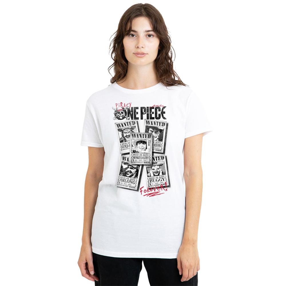 White - Back - One Piece Womens-Ladies Wanted Poster T-Shirt