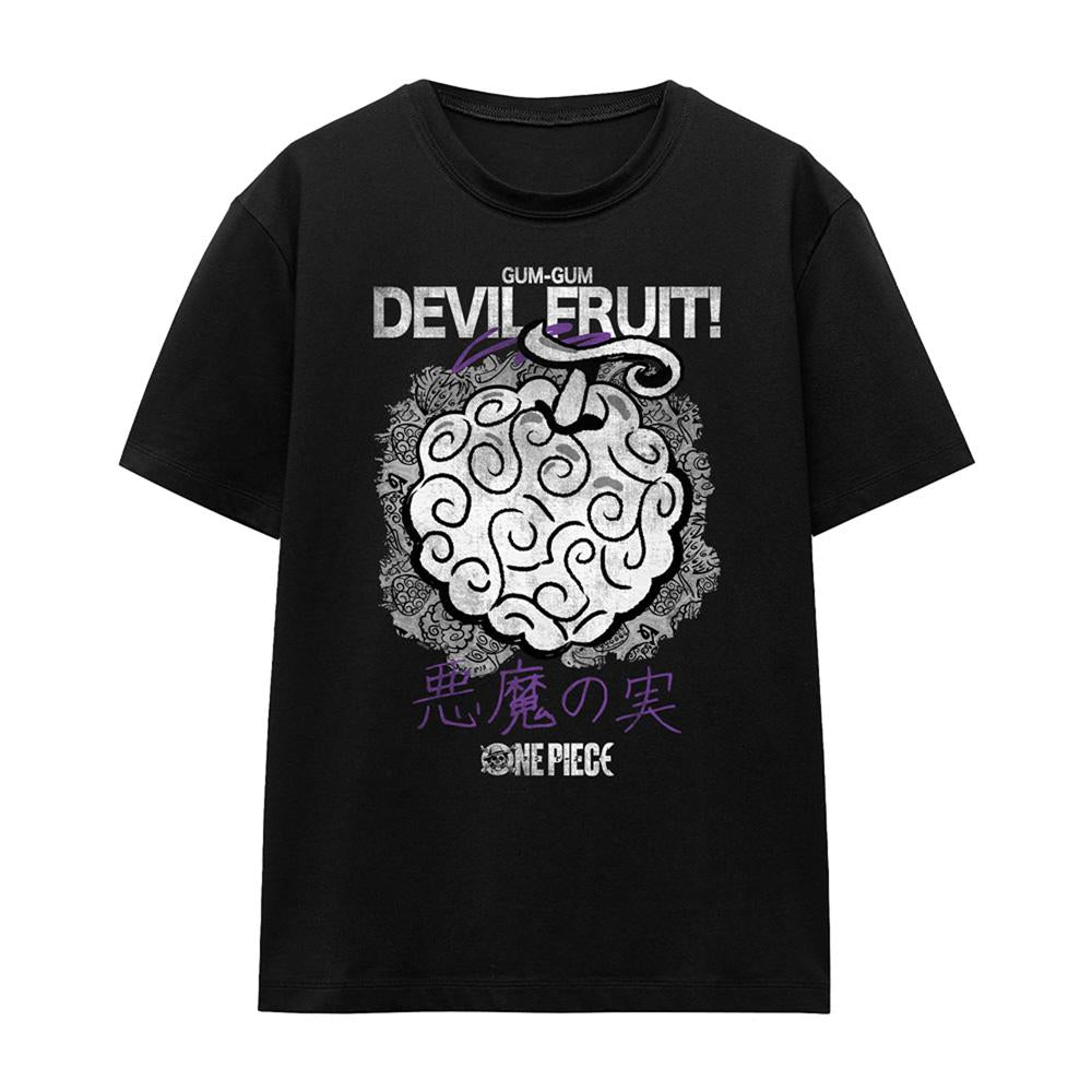 Black - Front - One Piece Womens-Ladies Gumgum Devil Fruit T-Shirt