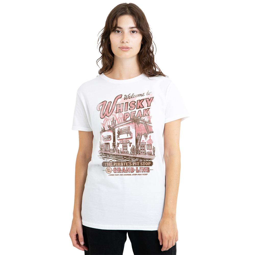 White - Back - One Piece Womens-Ladies Welcome to Whisky Peak T-Shirt