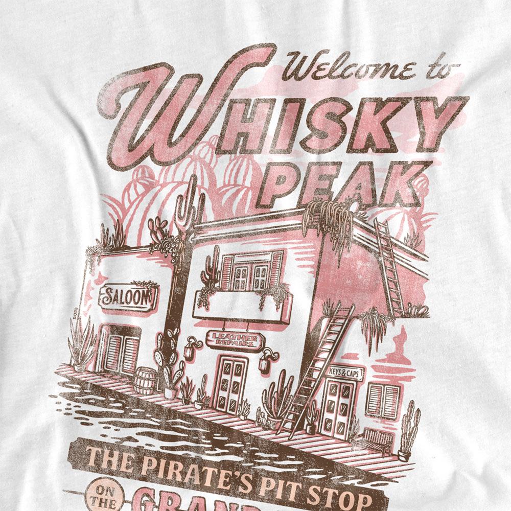White - Side - One Piece Womens-Ladies Welcome to Whisky Peak T-Shirt