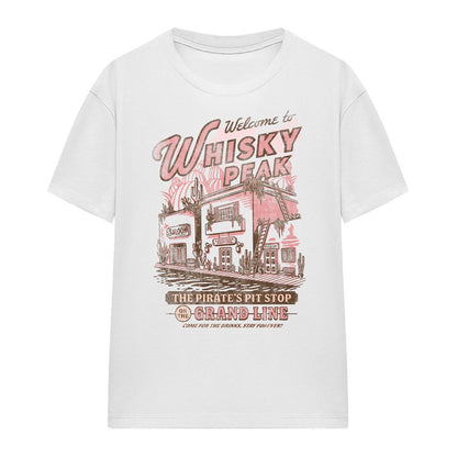 White - Front - One Piece Womens-Ladies Welcome to Whisky Peak T-Shirt