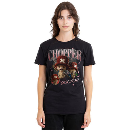 Black - Back - One Piece Womens-Ladies Tony Tony Chopper Homage T-Shirt