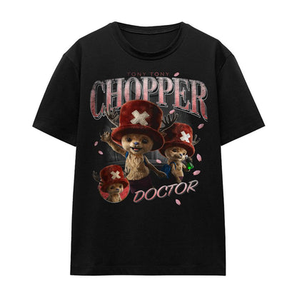 Black - Front - One Piece Womens-Ladies Tony Tony Chopper Homage T-Shirt