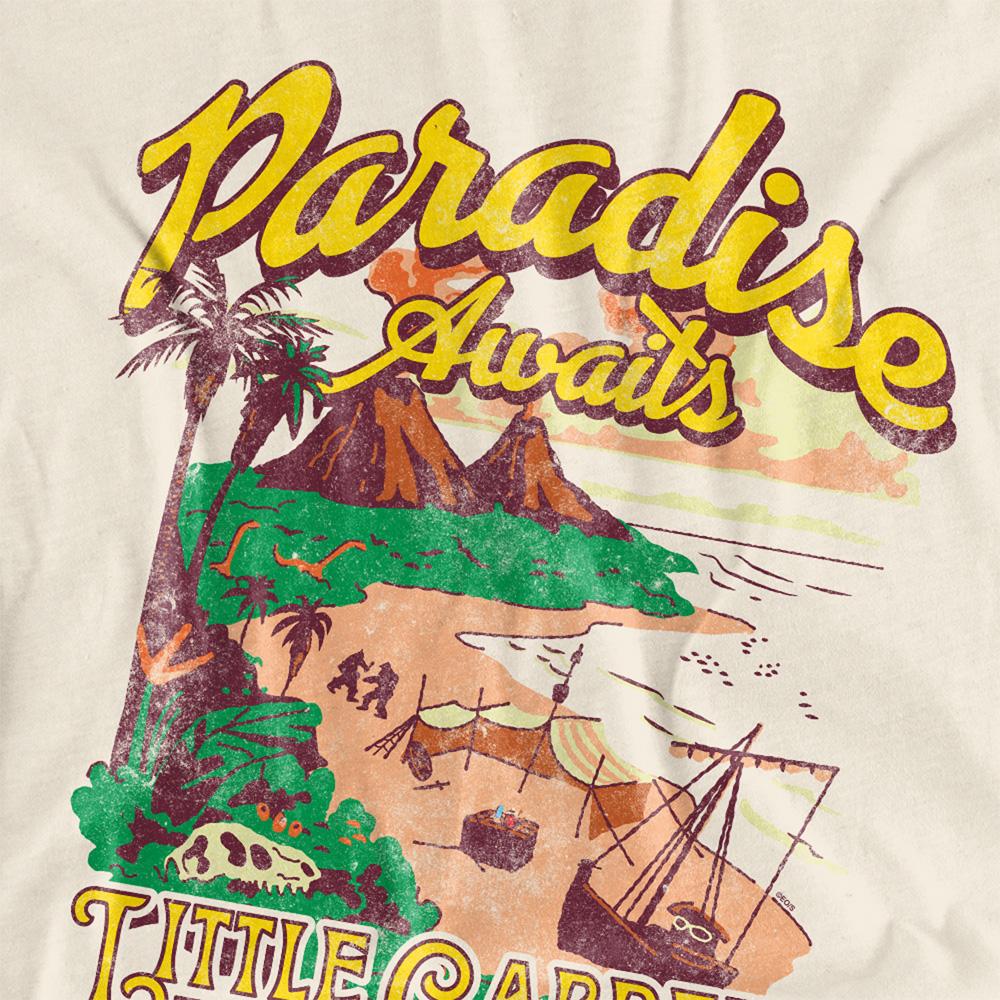 Natural - Side - One Piece Womens-Ladies Paradise Awaits Little Garden T-Shirt