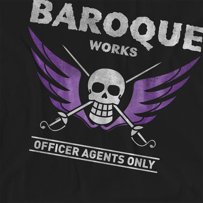 Black - Side - One Piece Womens-Ladies Baroque Works Agent T-Shirt