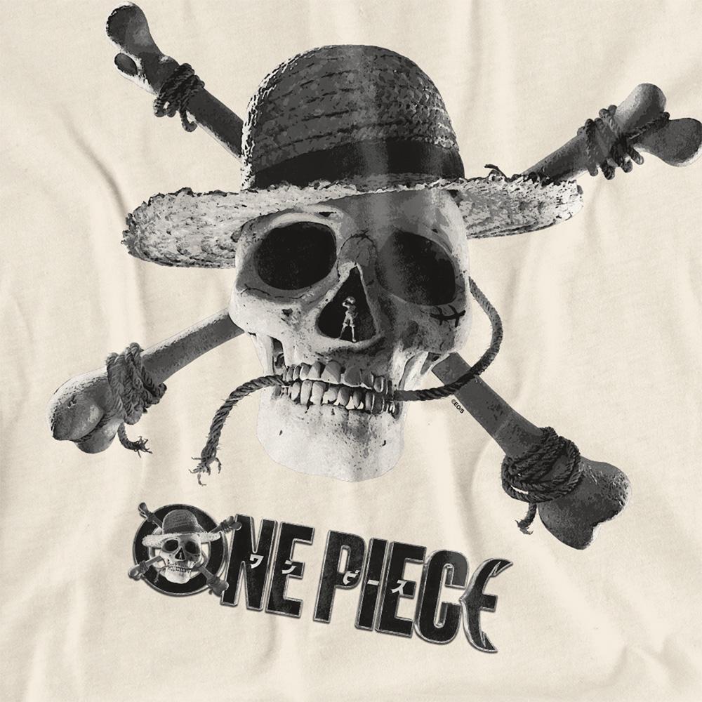 Natural - Side - One Piece Womens-Ladies Skull Logo T-Shirt
