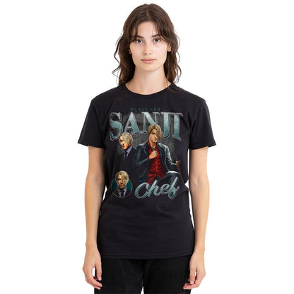 Black - Back - One Piece Womens-Ladies Sanji Homage T-Shirt