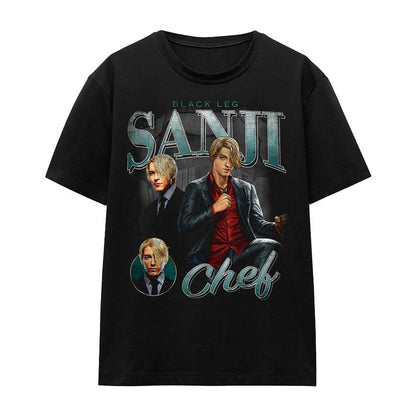 Black - Front - One Piece Womens-Ladies Sanji Homage T-Shirt