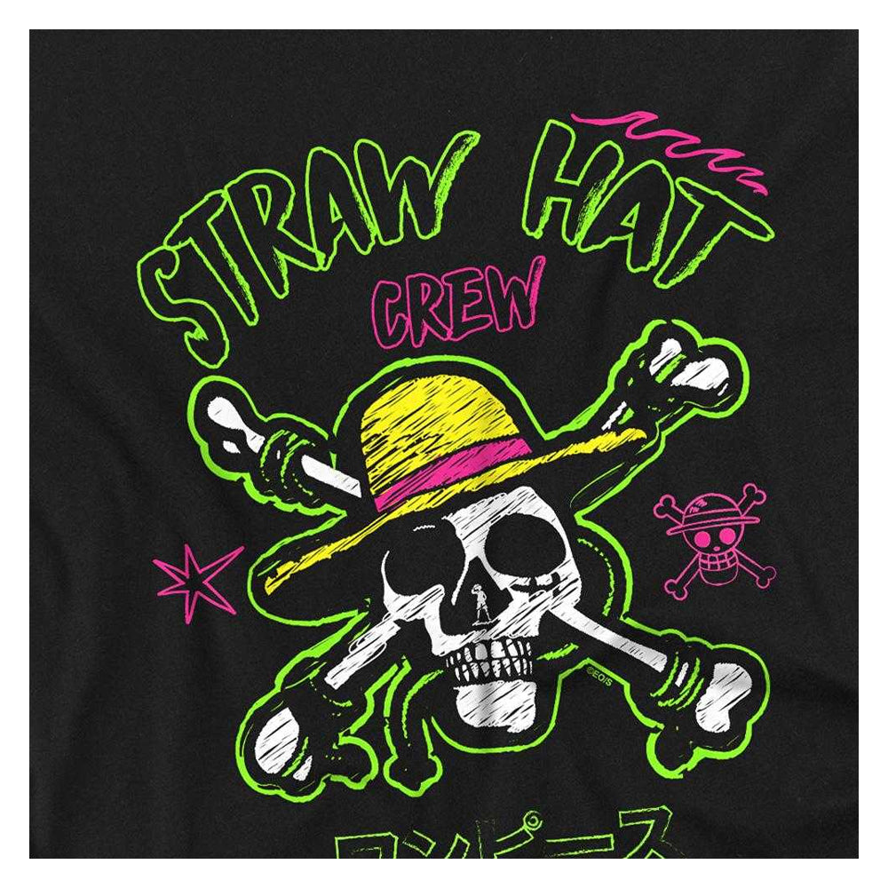 Black - Side - One Piece Childrens-Kids Skull And Crossbones T-Shirt