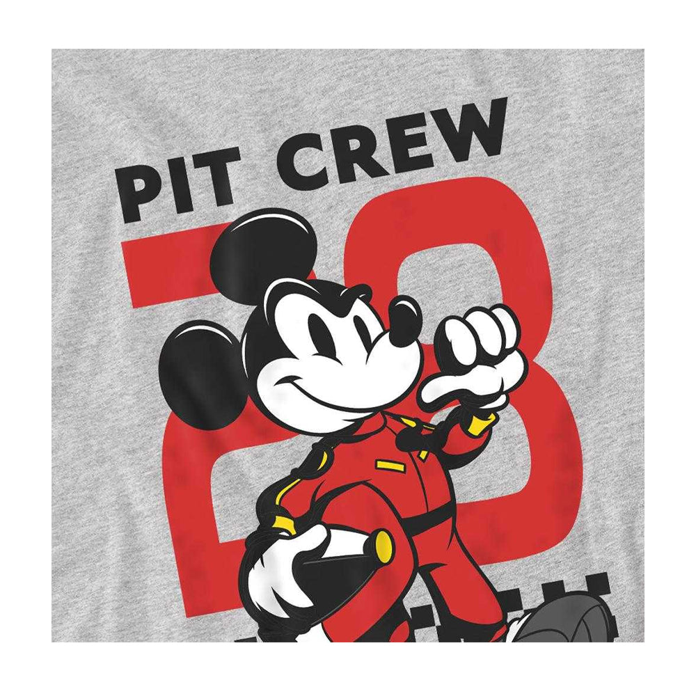 Athletic Heather - Side - Disney Childrens-Kids Pit Crew Mickey Mouse Sweatshirt