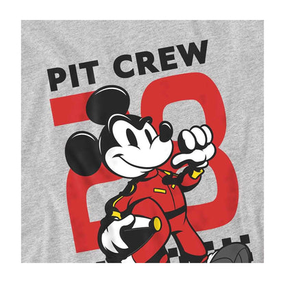 Athletic Heather - Side - Disney Childrens-Kids Pit Crew Mickey Mouse Sweatshirt